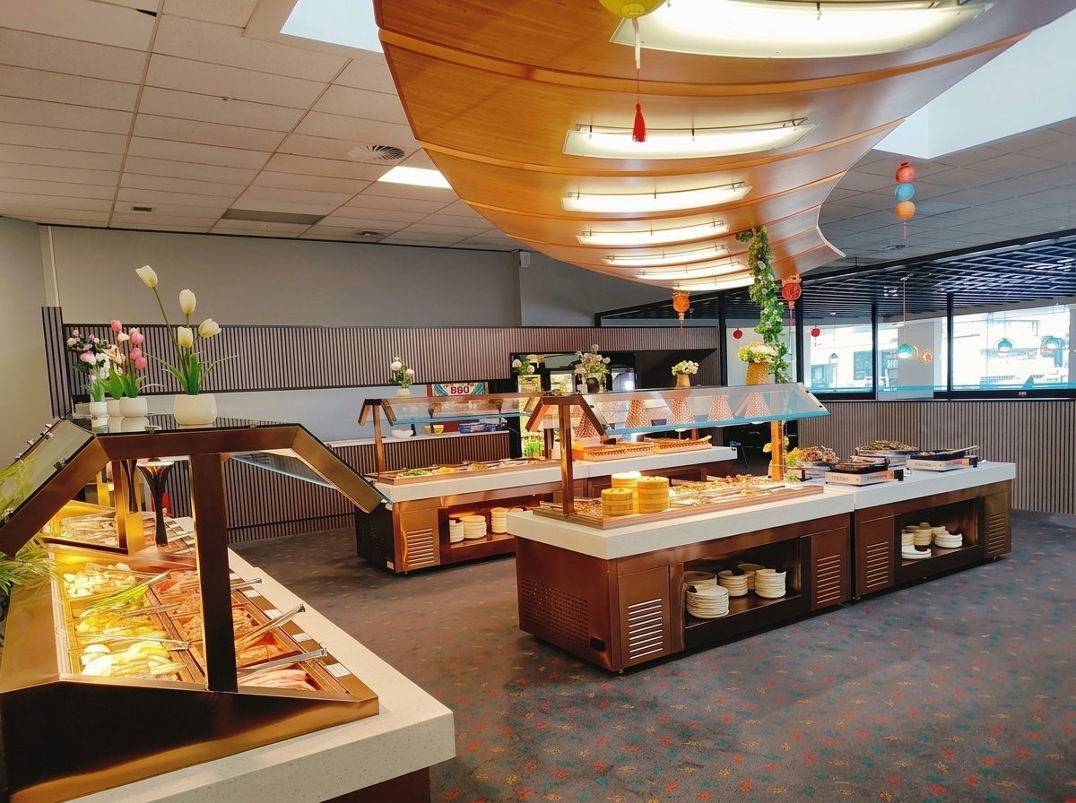 King BBQ Buffet 御膳坊烧烤自助 dining hall and buffet stations